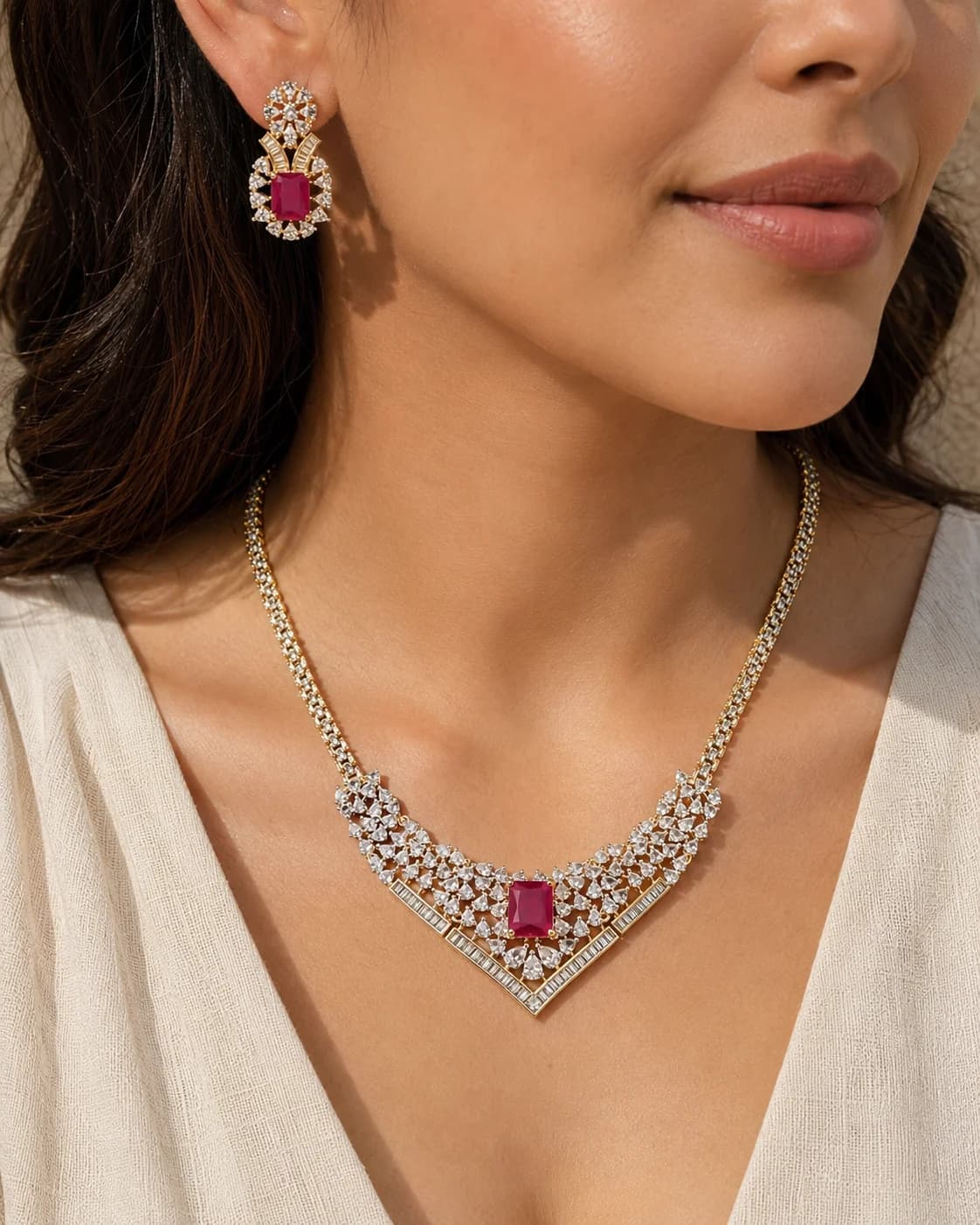 Shabnam Almas necklace set