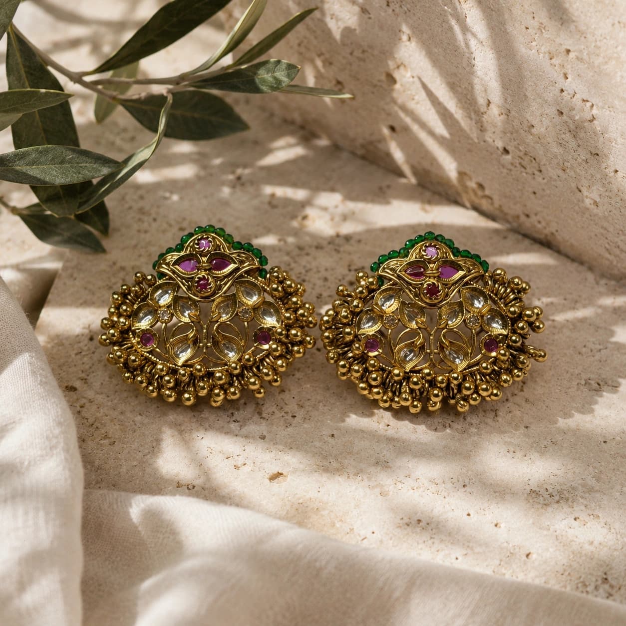 Meenakshi Kundan Earrings